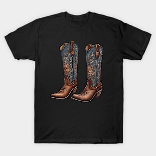 Watercolor Cowboy Boots T-Shirt